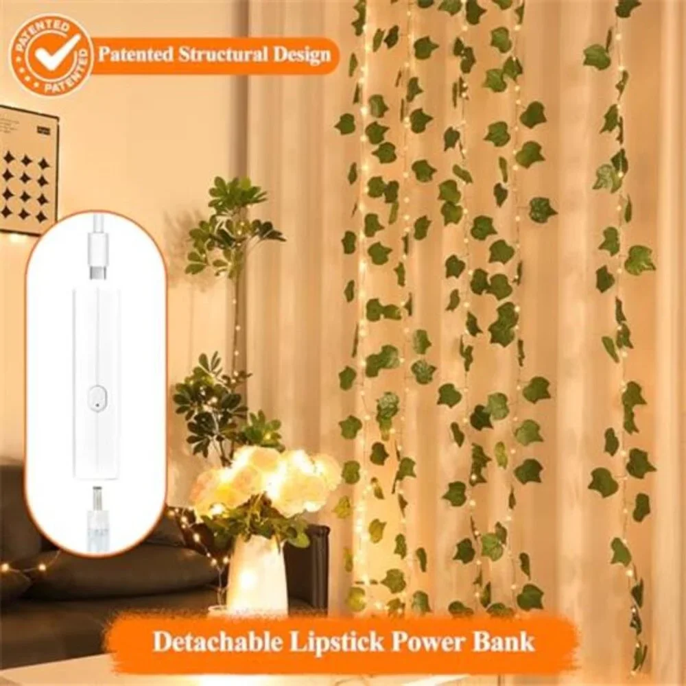 Rechargeable LED Fairy Lights 16FT Warm White Twinkle String Lights Timer